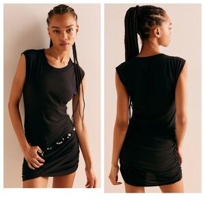 NWT Free People Jacinta Mini Dress in Black